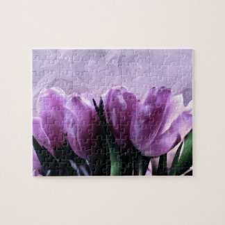 Purple Tulips Springtime Puzzle