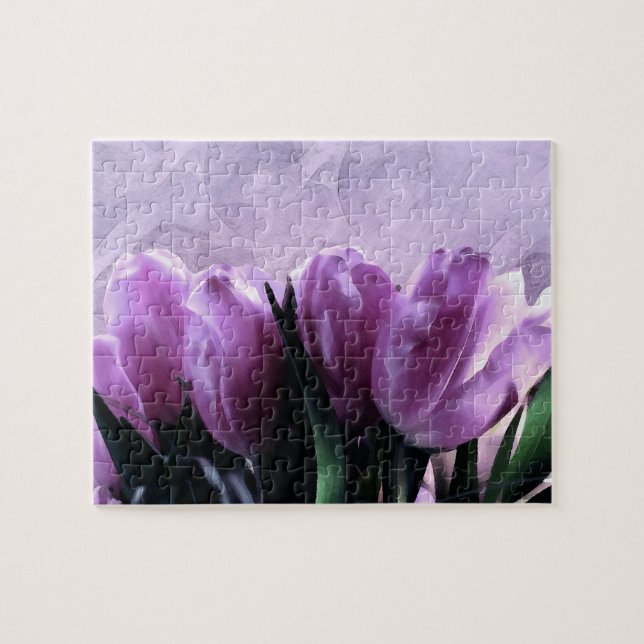 Purple Tulips Springtime Puzzle (Horizontal)