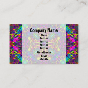 Purple Turquiose and Yellow Mandala Pattern Business Card