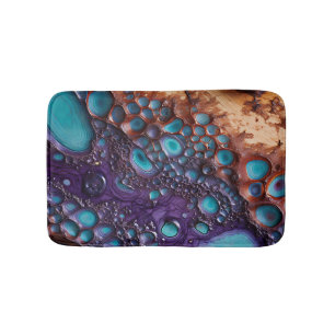 Purple Turquoise Art Bath Mat