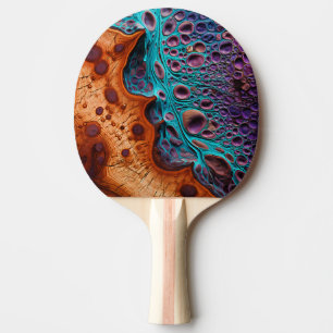 Purple Turquoise Art Ping Pong Paddle