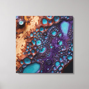 Purple Turquoise Canvas Art