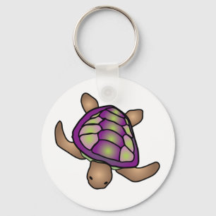 Purple Turtle Keychain