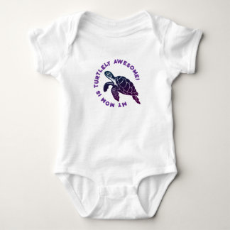 Purple Turtle MOM Baby Bodysuit