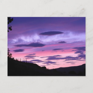 Purple Twilight Horizon Scenic Escape Seasonal  Postcard