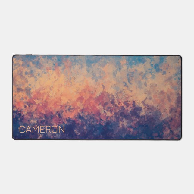 Purple Twilight on a Lake Desk Mat (Front)