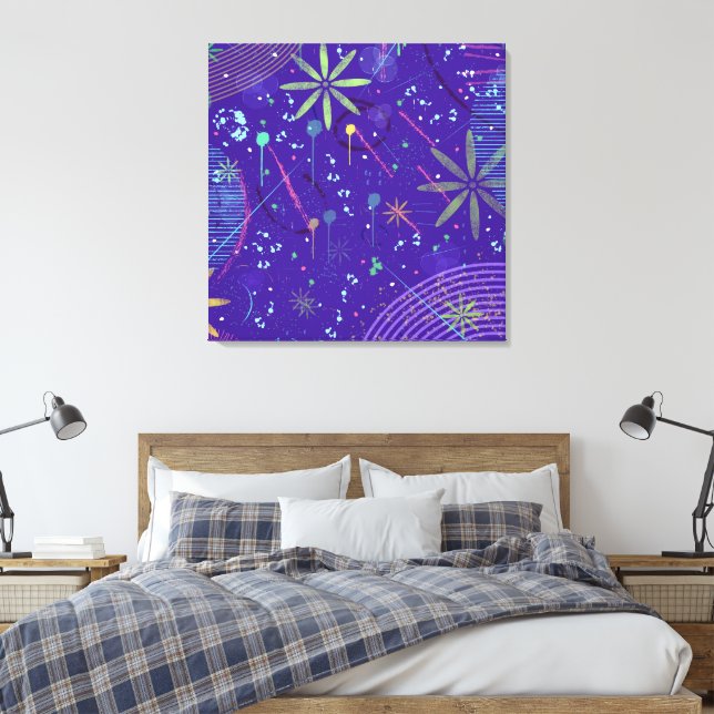 Purple Twilight Party Canvas Print (Insitu(Bedroom))