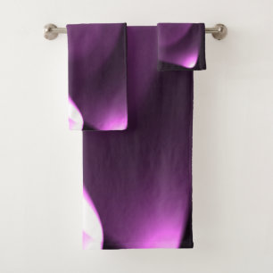 Purple Twirling Lights Bath Towel Set