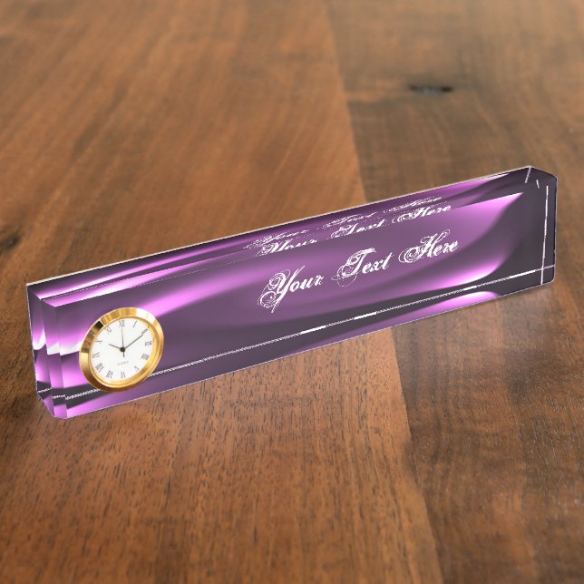 Purple Twirling Lights Nameplate (Side)