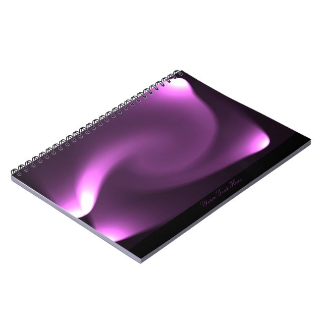 Purple Twirling Lights Notebook (Left Side)
