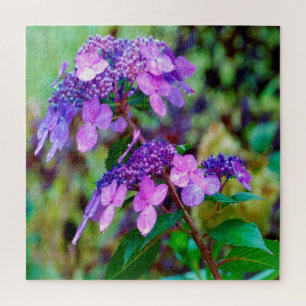 Purple Twist and Shout Hydrangea Flower Jigsaw Puzzle