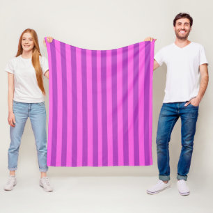 Purple Two Tone Stripes Fleece Blanket