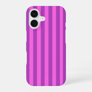 Purple Two Tone Stripes  iPhone 16 Case