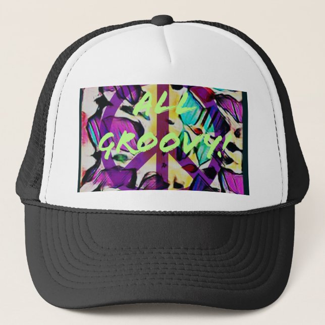 Purple tyedye trucker hat (Front)
