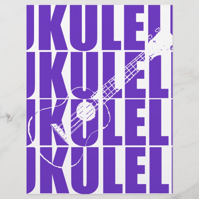 Purple Ukulele Letterhead Design (Front)