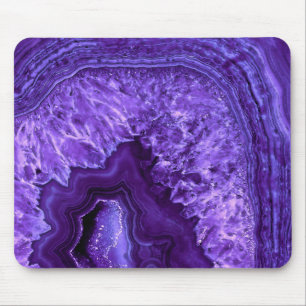 Purple Ultra Violett Agate Mineral Gemstone Mouse Mat