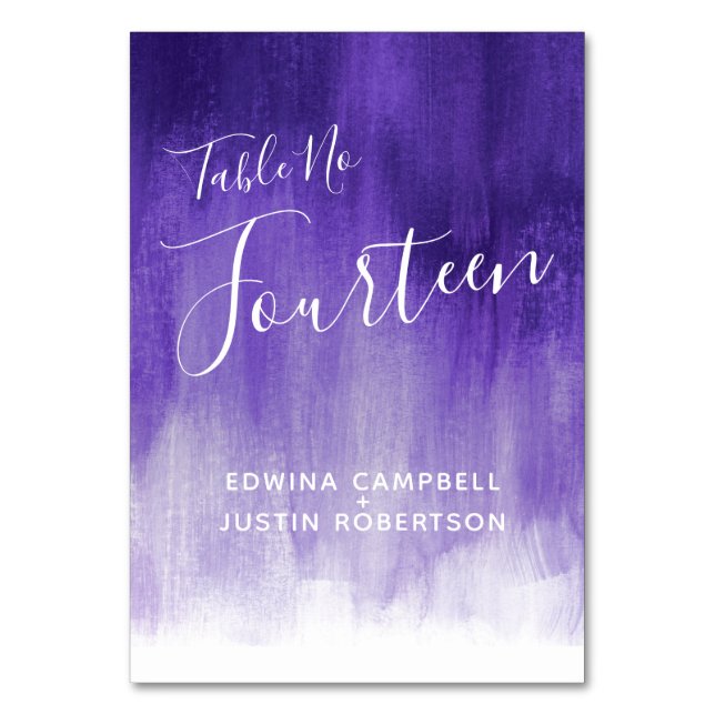 Purple ultraviolet modern art table number 14 (Front)