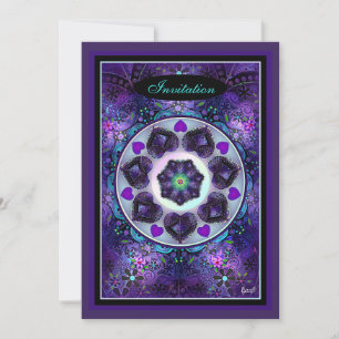 Purple umbrella & hearts .7