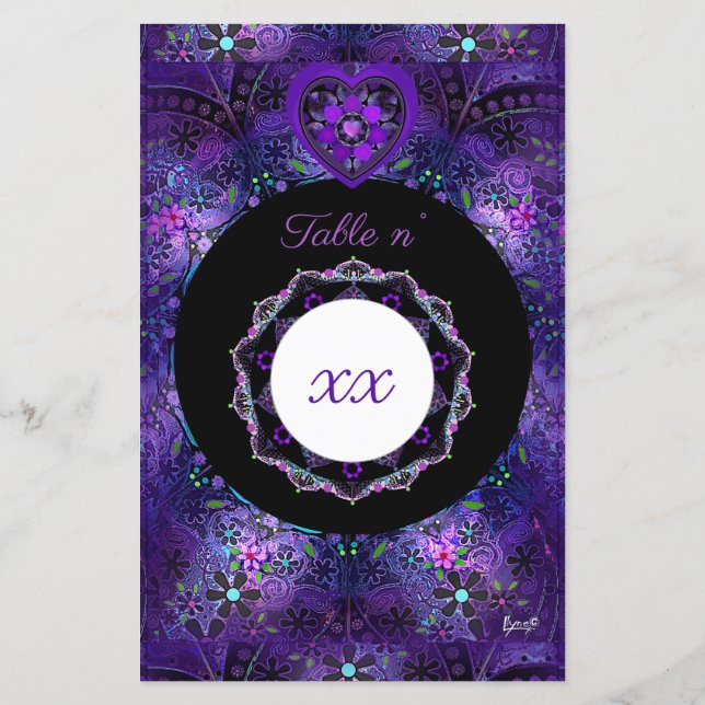 Purple umbrella & hearts .7 (Back)