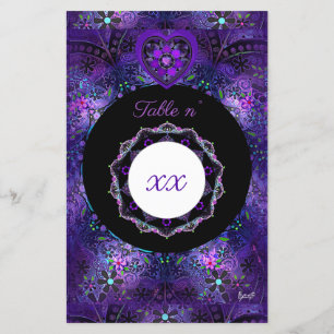 Purple umbrella & hearts .7