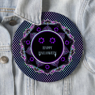 Purple umbrella & hearts .7 6 cm round badge