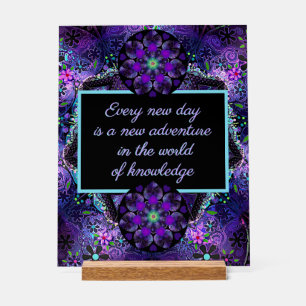 Purple umbrella & hearts .7 acrylic sign