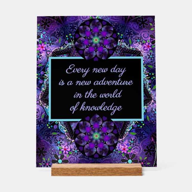 Purple umbrella & hearts .7 acrylic sign (Front)