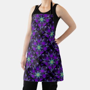 Purple umbrella & hearts .7 apron