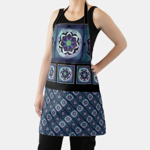 Purple umbrella & hearts .7 apron