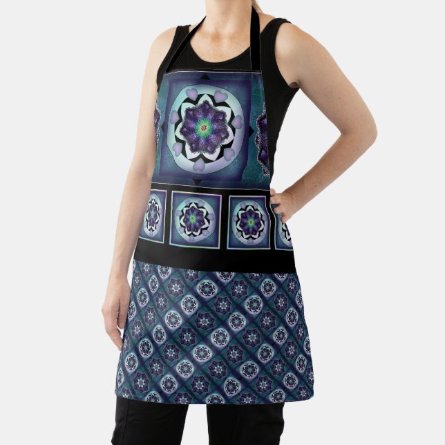 Purple umbrella & hearts .7 apron (Insitu)
