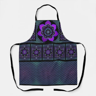 Purple umbrella & hearts .7 apron