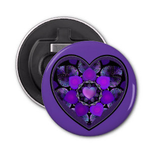 Purple umbrella & hearts .7 bottle opener