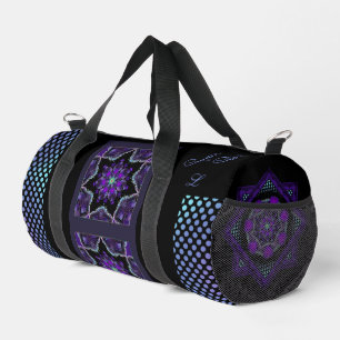 Purple umbrella & hearts .7 duffle bag