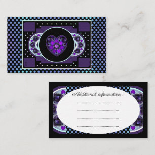 Purple umbrella & hearts .7 enclosure card