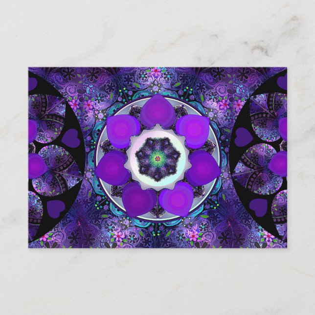 Purple umbrella & hearts .7 enclosure card (Front)