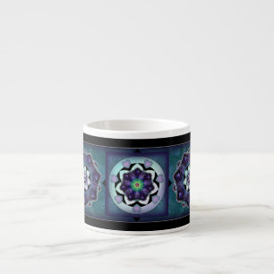 Purple umbrella & hearts .7 espresso cup