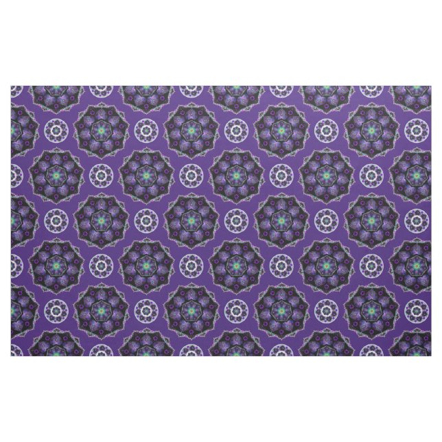 Purple umbrella & hearts .7 fabric (Fat Quarter)