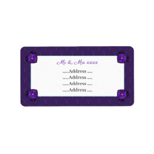 Purple umbrella & hearts.7 label