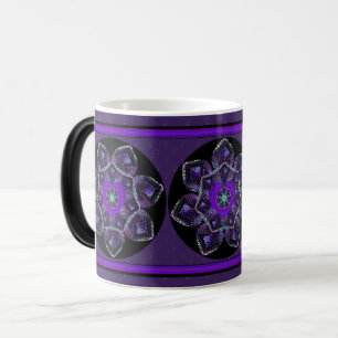 Purple umbrella & hearts .7 magic mug