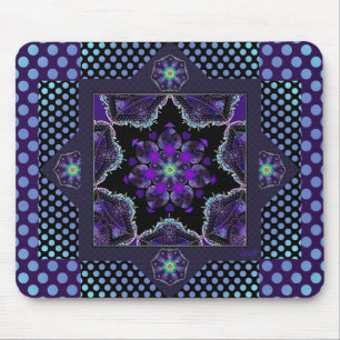 Purple umbrella & hearts .7 mouse mat