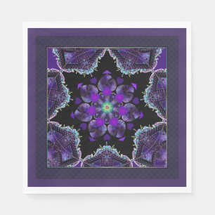 Purple umbrella & hearts .7 napkin