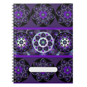 Purple umbrella & hearts .7 notebook