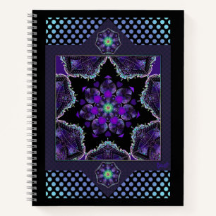 Purple umbrella & hearts .7 notebook