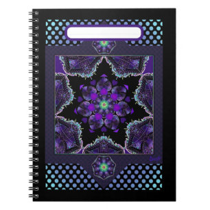 Purple umbrella & hearts .7 notebook