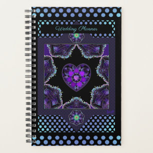Purple umbrella & hearts .7 planner