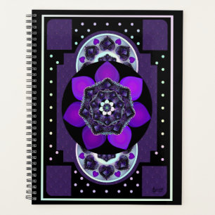 Purple umbrella & hearts .7 planner