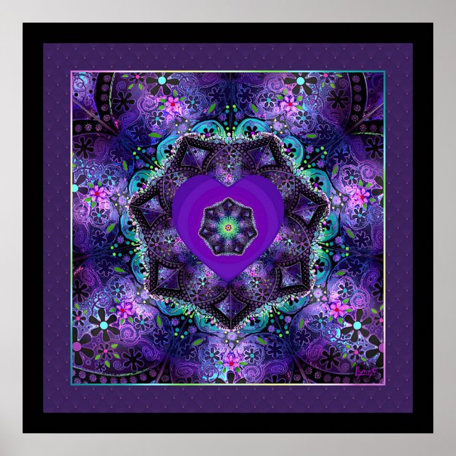 Purple umbrella & hearts .7 poster (Front)