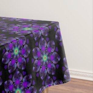 Purple Umbrella & hearts Tablecloth