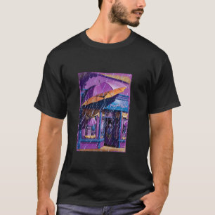 Purple Umbrella Rain Storm T-Shirt