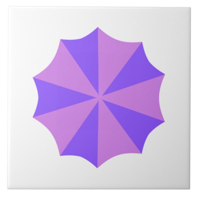 Purple umbrella top tile on white background (Front)